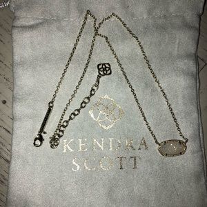 Kendra Scott Elisa Gold Necklace Iridescent Drusy